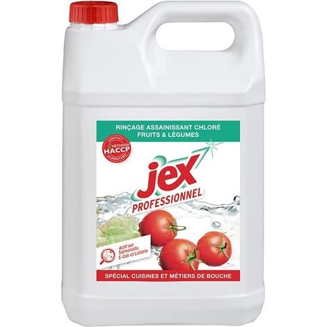 JEX PROFESSIONNEL RINÃƒâ€¡AGE ASSAINISSANT CHLORÃƒâ€° FRUITS & LÃƒâ€°GUMES - 5 Litres
