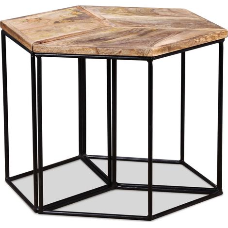 Maison Exclusive - Couchtisch Massivholz Mango 56x48x40 cm