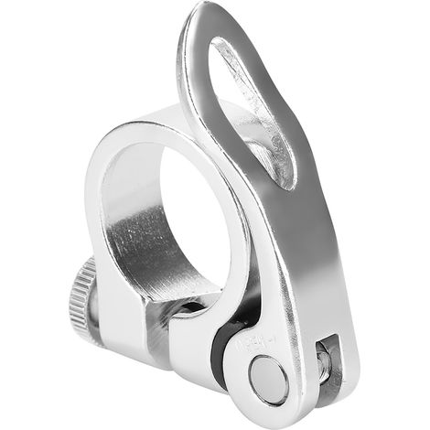 Tige de selle en alliage d'aluminium pour vélo de route et VTT, collier de serrage rapide argenté (1/5)