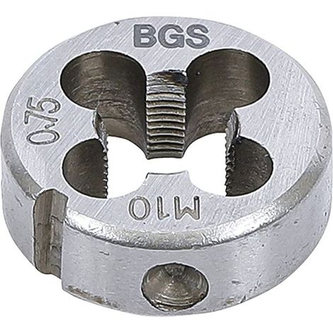 Filiere m10 x 0.75 x 25 metrique pas standard de 10 x 75 cage de 25.4 mm
