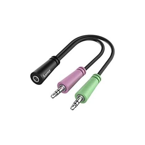 Hama 00200351 cable de audio 0,15 m 3,5mm TRS 2 x 3.5mm Negro
