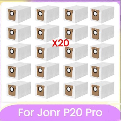De remplacement Sac à poussière pour JONR P20 PRO Robot Aspirateur Nonwoven Dust Collection Bags 20PCS (1/5)