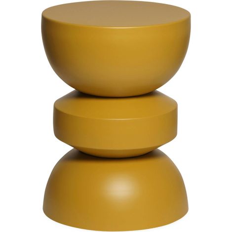 Side table, end table, nightstand metal Mustard Yellow 32x32x43.5 cm - Assa