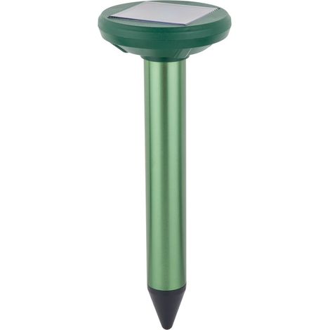 Dehner Repellente per Talpe Solar, Ø 10,5 cm, Altezza 28 cm, Alluminio/plastica, Verde (1/2)