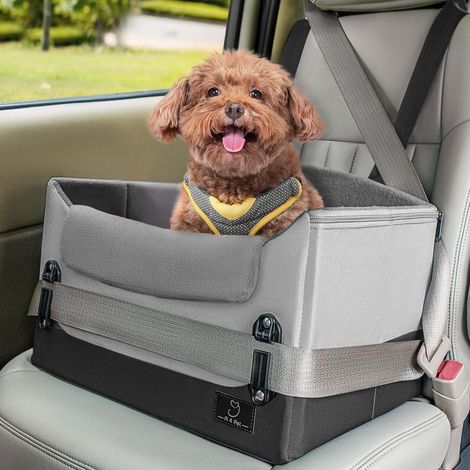 Small Dog Safety Car Seat - Raised Car Seat for Dogs ≤8kg, Adjustable Harness with Buckles, Suitable for Vehicles, SUV, Pick-up - Travel Transport Bed Puppy (1/5)