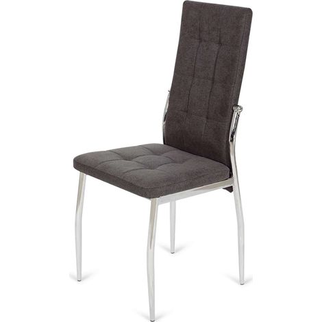 Pack de 6 sillas Segovia capitoné color gris, 98 cm (alto) 42 cm (ancho) 49 cm (fondo) (1/2)