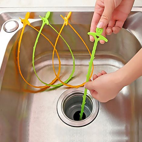 Lot de 3 nettoyants pour canalisations/éviers (multicolores) pour éviers, baignoires et douches (1/4)