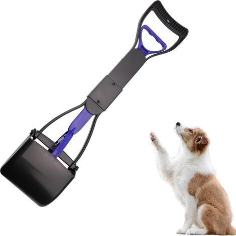 45 cm Pelle à Crotte pour Chien en Plastique, Noir, Pliable et Ergonomique, Idéale pour Enlever Les Excréments de Chien et de Chat (1/5)