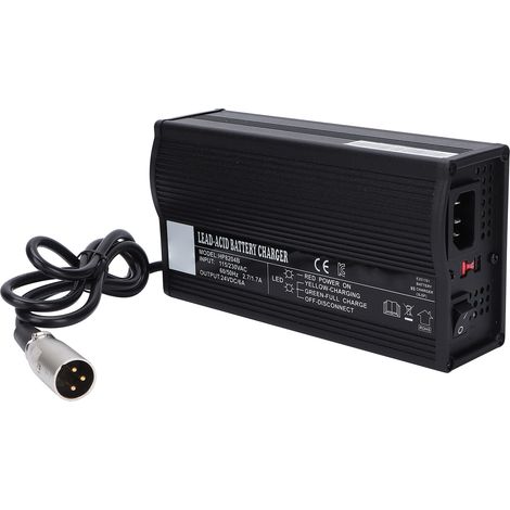 Chargeur de batterie pour scooter électrique/fauteuil roulant/accessoires pour fauteuil roulant, tension réglable 115/230 V, prise standard européenne (1/5)