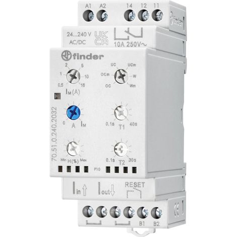 Relais de surveillance 24, 24 - 240, 240 V/DC, V/AC 1 inverseur (RT) Finder 70.51.0.240.2032 1 pc(s)