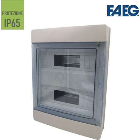 Quadro elettrico centralina stagna 14 24 moduli DIN IP65 box superfice esterno a parete impermeabile scatola per interruttori (1/5)