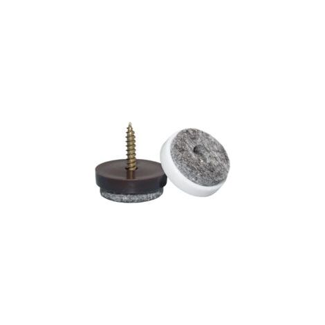 Vis de patins en feutre pour chaise - jeu de 20 rond, 20 mm Protecteur de sol haut de gamme pour chaises et meubles - Crezuo