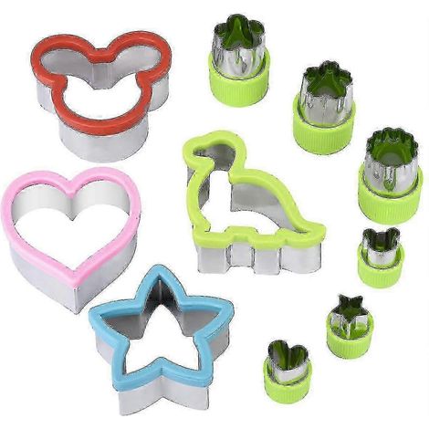 Emporte-pièces pour enfants (lot de 10), dont des emporte-pièces à sandwich Mickey Mouse. (1/3)