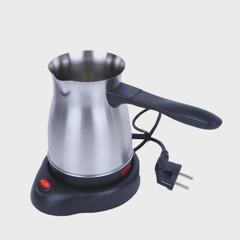 Caffettiera turca elettrica Herzberg da 600 W in acciaio inox con spegnimento automatico – 500 ml (0,5 l) (1/5)