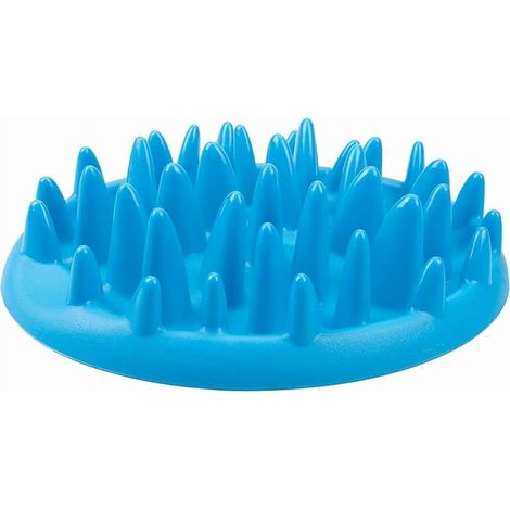 1 gamelle anti-glouton pour chat ou chien, gamelle pour chat, gamelle anti-glouton pour chien, distributeur de croquettes ludique pour chat, outil d'alimentation sain pour animaux de compagnie (bleu) (1/5)
