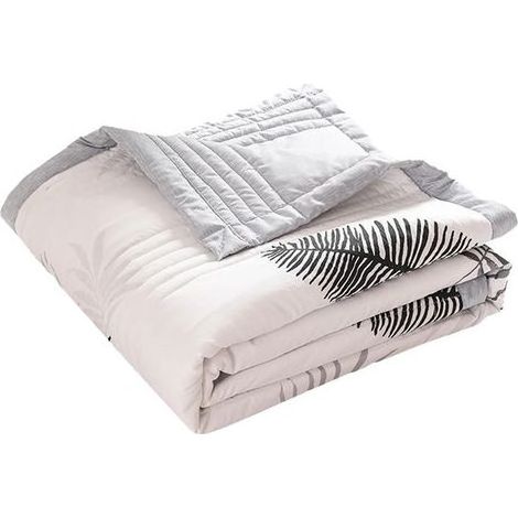 Couvre-lit léger, couvre-lit d'été doux en microfibre, couvre-lit à motifs floraux de style moderne pour toutes les saisons 150 x 200 cm (1/5)