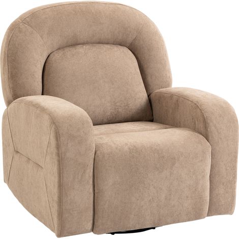 Fauteuil inclinable. Fauteuil pivotant à 360° avec fonction bascule et inclinaison. Revêtement en velours ultra-doux. Chaise longue avec assise large. Kaki