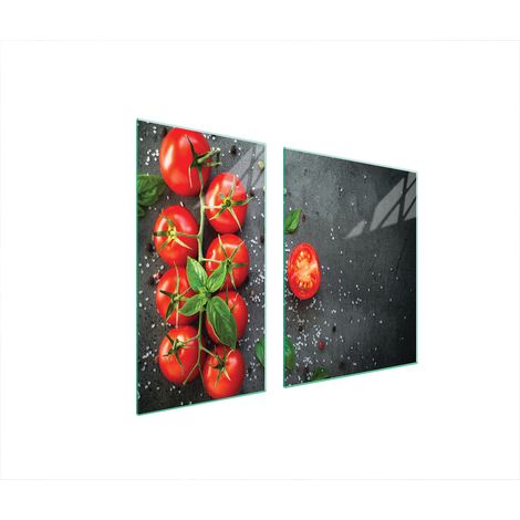 GLASSCHUTZPLATTE FÜR HERD 90x52 TOMATEN (1/5)