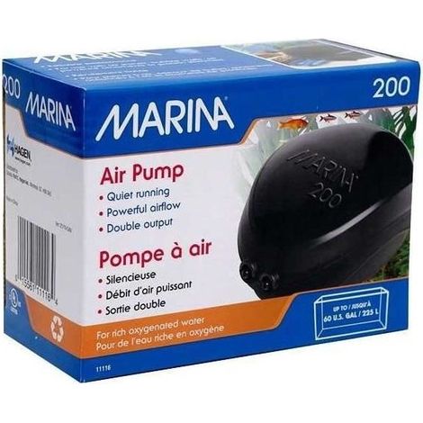 Pompe à air Marina 200 débit d'air 110 litres par heure (1/5)