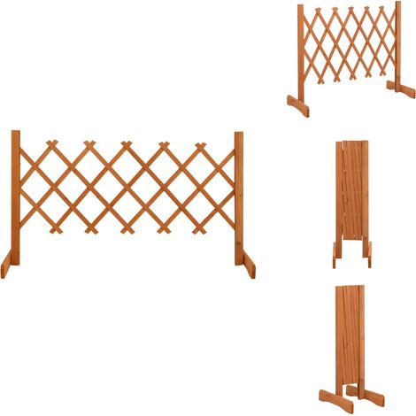 Clôture en treillis de jardin Orange 120x60 cm Bois de sapin - Clôture En Bois - Clôture Jardin - Clôture Treillis - Clôture Extensible - Clôture Orange (1/5)