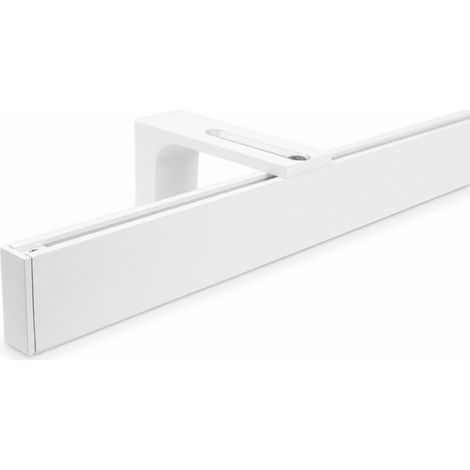 Gardinenschiene Innenlauf auf Maß 1-läufig Weiß - Serie Loft 70cm
