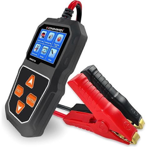 Testeur de batterie KONNWEI KW218 pour voiture, moto et camion (6 V/12 V), analyseur de système (2000 CCA), outil de test de charge et de démarrage (PK KW650) (1/5)