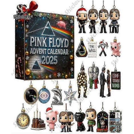 Calendrier de l'Avent Pink Floyd 60e anniversaire, boîte surprise avec décorations en acrylique (1/5)