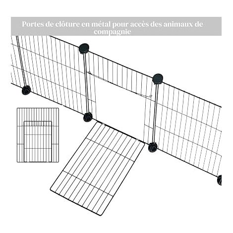 Porte Petit Animal Pet Fence, Cage de Lapin, Cage de Cochon d'Inde, Chiot, Chaton Fence, intérieur ou extérieur Portable Treillis métallique Fence (1/4)