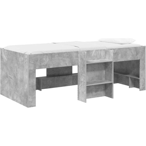 Maison Exclusive - Hochbett für Kinder 2 pcs Betongrau 98,5 x 200