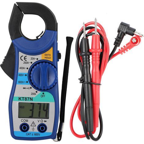 KT87N Digitales Multimeter mit Stromzange (20–400 A, AC/DC, 600 V/450 V) und LCD-Anzeige (1/5)