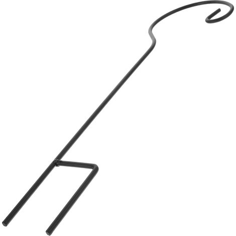 Schwarze Eisen Schäferhaken für Gartenlaternen und