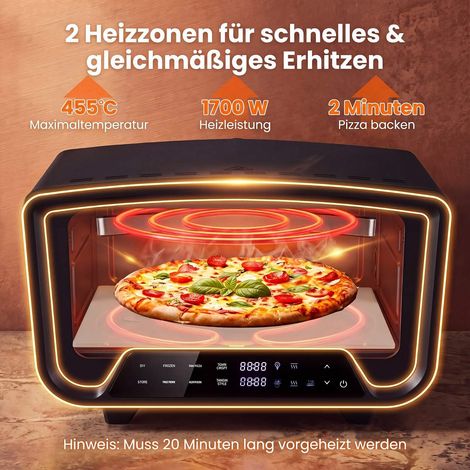 Indoor Electric Pizza Oven, 1700W, 12-Inch, Touch Display (1/5)