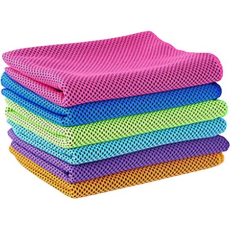 Serviette Rafraîchissante - Tissu Polyester Rafraîchissant - 80 x 30 cm - Pour Sport En Plein Air Yoga Course Cyclisme Golf Camping - Lot De 4