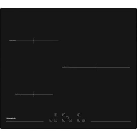 piano cottura a induzione 3 fuochi 60 cm nero - KH6I31NT0I - sharp (1/3)