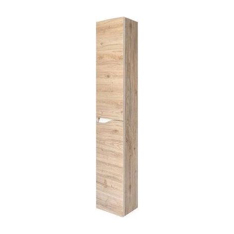 COLONNA BAGNO SOSPESA MOD. PRAGA H. 160 CM Misura: Rovere Scuro - Tortora Opaco