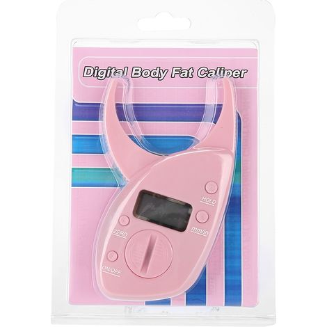 Pèse-graisse corporel rose portable, pied à coulisse numérique pour mesure de la peau, testeur de pli cutané précis. (1/5)