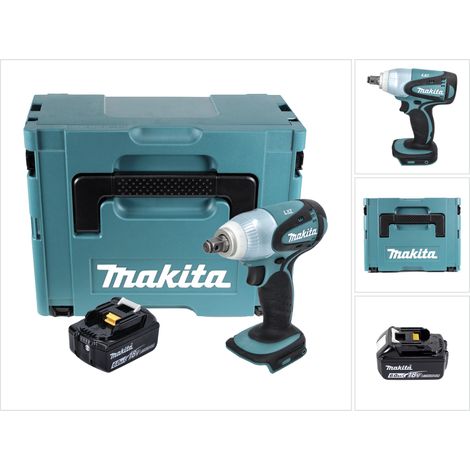 Llave de impacto sin cable Makita DTW 251 G1J 18 V 230 Nm 1/2" + 1x batería recargable 6,0 Ah + Makpac - sin cargador