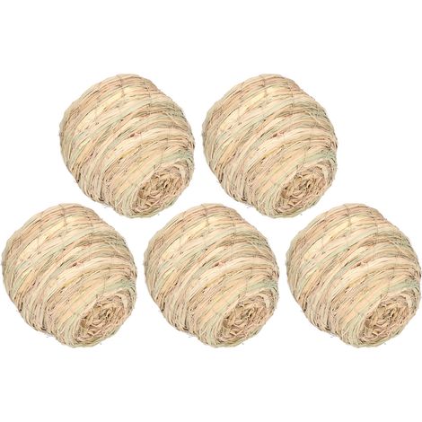 5 nids d'oiseaux tressés en paille synthétique de 12 cm de diamètre, nids pour pigeons, nids de reproduction pour oiseaux (1/5)