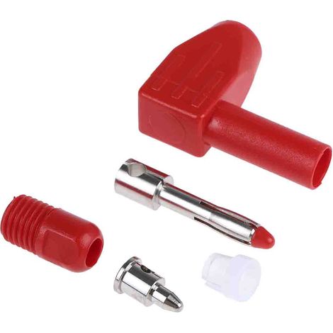 Fiche banane 4 mm RS PRO Rouge Mâle 10A 1000V