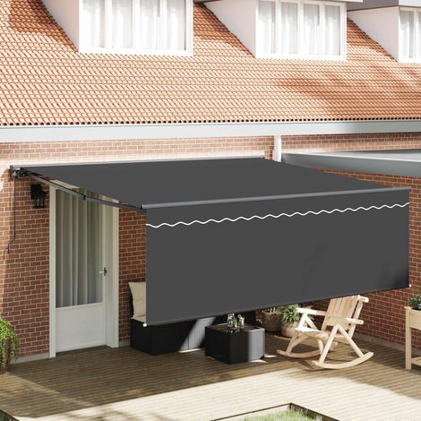 Toldo Retráctil Manual Naranja y 350x250 cm tela