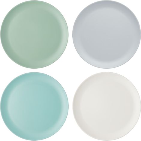 Colourworks Piatti piani de Melamina, 28 cm, Multicolore, Set de 4 Pz.