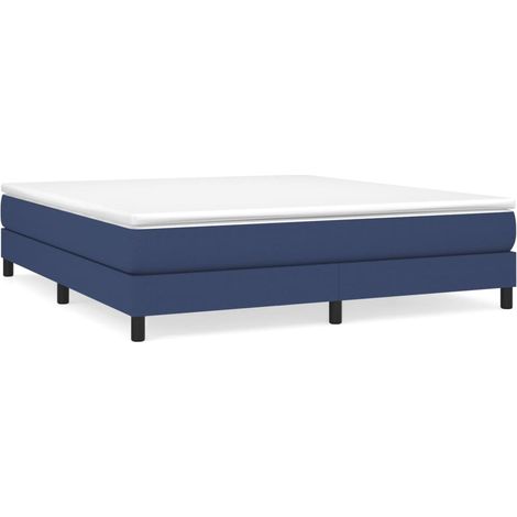 Maison Exclusive - Boxspringbettgestell Blau 160x200 cm Stoff