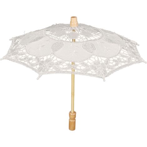 Ombrelle en dentelle de mariage, parapluie nuptial pour accessoires photo, fournitures de mariage, beige (1/5)