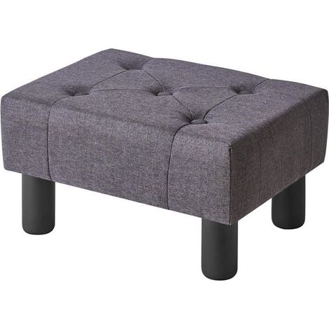 Tabouret Pouf Ottoman Moderne,Petit Repose-Pieds En Lin Rectangulaire Pour Salon,Tabouret De Canapé Pour Entrée 40×30.5×22.5[CA119] (1/5)
