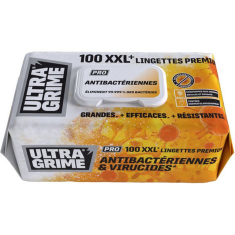 Lingettes Pro Antibactériennes boite de 100 UltraGrime