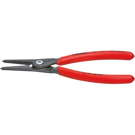 Knipex 49 11 A2 Pinza per anelli di sicurezza Adatto per (Pinze per anelli) Anelli esterni 19-60 mm Forma della punta d