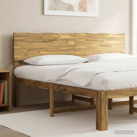 vidaXL Tête de lit en bois brut ROSTOCK Blanchi 180 cm (1/5)