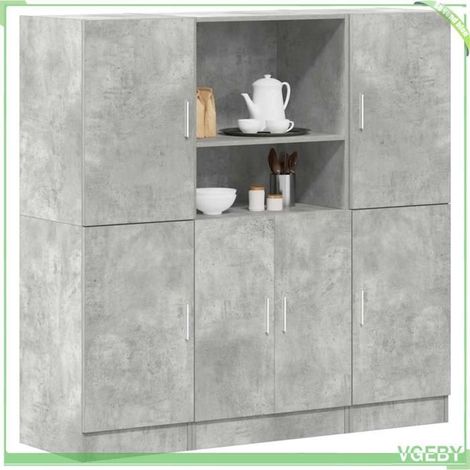 Ensemble d'armoires de cuisine - 3324154 - gris béton - bois d'ingénierie - 133 x 41,5 x 131,5 cm (1/5)