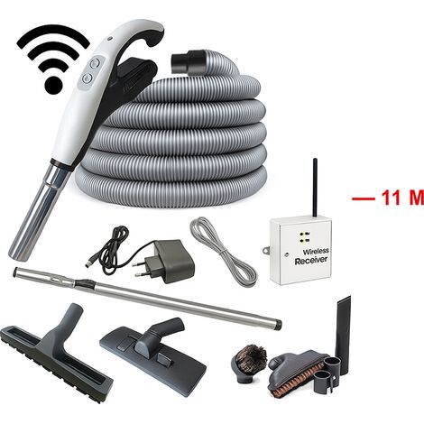 Kit 8 accessoires + 1 flexible universel on/off type ALDES avec poignée amovible - longueur au choix (de 6 à 15m) - 11m