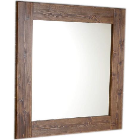 BRAND Miroir avec cadre en bois 60x80cm, épicéa teinté (1/4)